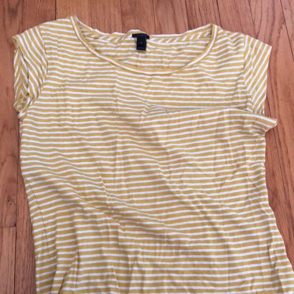 Jcrew yellow striped T-shirt